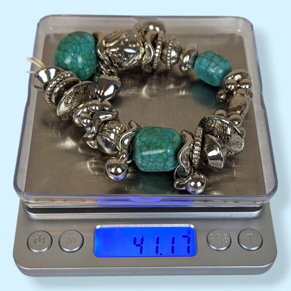 Chunky Beaded Stretch Bracelet - Picture 5 of 5